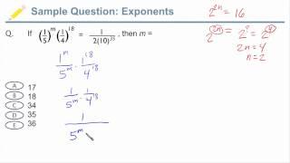 GMAT Exponents - Sample GMAT Question with Exponents
