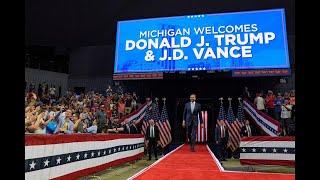 Trump and Vance hold campaign rally in Michigan