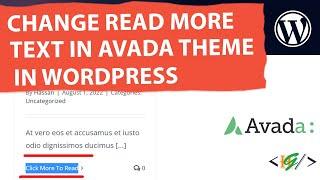 How to Change Read More Text in Avada Theme WordPress