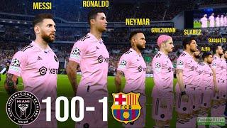 Inter Miami 100 - 1 Barcelona | ft Messi Ronaldo Neymar Busquets Suarez Alba Griezman | PES Gameplay