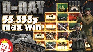 FIRST EVER 55,555x D-DAY MAX WIN  NEW NOLIMIT CITY SLOT!