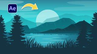 2D Forest Landscape | After Effects Tutorial