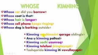 Learning Uzbek language whose=kimning