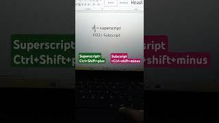 Superscript and subscript in MS word