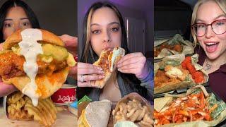 TIKTOK Mukbang Compilation | Chick-Fil-A, Taco Bell, Wingstop, Cane's, McDonald's & More!