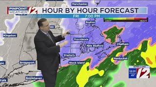 WPRI 12 News Forecast for 12/19/24:  Dry today; some rain and snow showers tomorrow