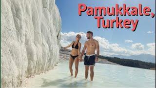 Pamukkale, Turkey Travel Vlog - How to get to Pamukkale, Hierapolis, Cleopatra Pool, Roman Theatre