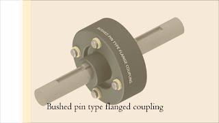 Bushed-pin type flanged coupling dis-assembly animation | Shaft Couplings | Autodesk Inventor