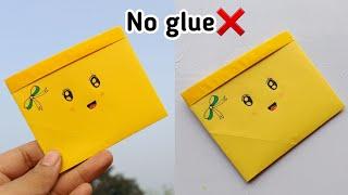 DIY paper pouch|Origami paper bag|No glue paper craft|No glue bag