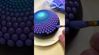 How many dots in a sacred geometry stone painting #art #satisfying #artist #viral #painting #craft