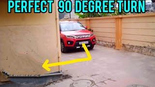 Mastering the Perfect 90-Degree Car Turn in a Small Parking Area