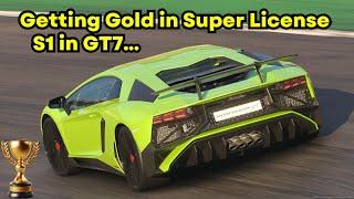 Getting Gold in Super License S1 “High Speed Ring” in Gran Turismo 7 (Lamborghini Time Attack)