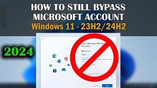 How to Bypass Microsoft Account and Install Windows 11 (23H2-24H2) | 100%