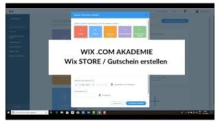 WIX.COM AKADEMIE / Wix Store Gutschein erstellen