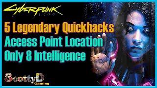 Cyberpunk Legendary Quickhack Low 8 Intelligence Access Point Location (Short Circuit OP and More)