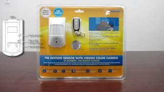 SecurityMan PIR-SD, PIR Motion Sensor with Hidden Color Camera, SD Recorder, and Remote Control