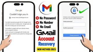 Gmail Account Recovery 2025 || How To Recover Gmail Account without Recovery Email And Phone Number