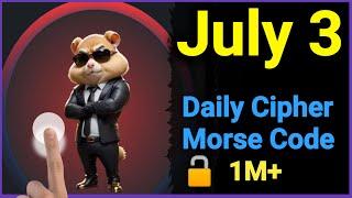 July 3 Daily Cipher Morse Code Today on Hamster Kombat
