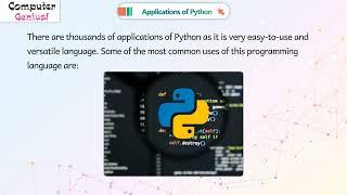 Applications of Python | 𝐂𝐡 10 |Computer Genius |𝐂𝐥𝐚𝐬𝐬 8