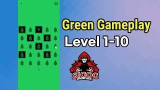 Green level 1-10 | Green Gameplay walkthrough | Invincible Sigog