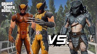 GTA 5 - Wolverine and Daken VS Ultimate Predator | Epic Full  Battle!!