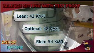 Carburetor Tuning Mileage Test | Best mileage test | #carburetor | #mileage | #increasemileage