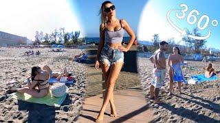 360°VR 5.7K | Topless Beach, Canary Islands #VR360 #VR #vrgirl