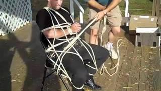 100 foot Rope tie challenge