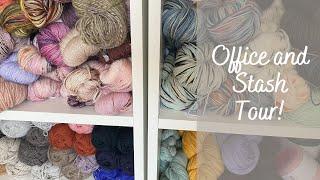 Office and Yarn Stash Tour with Twin Stitches Designs