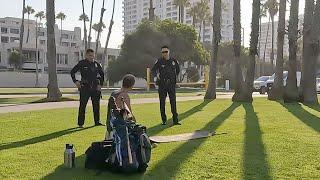 Families call Police on Man with Knife at Santa Monica Beach