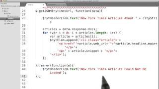 Error Handling with NY Times - Intro to AJAX