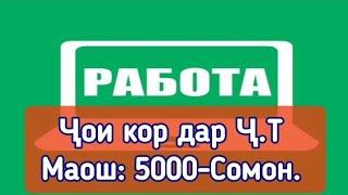 Чои кор дар Ч.Т - Маош: 5000-Сомон