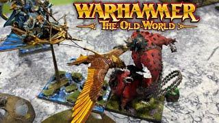 Warhammer the Old World Battle Report High Elves Vs Orc and Goblin Tribes 2000 Points.