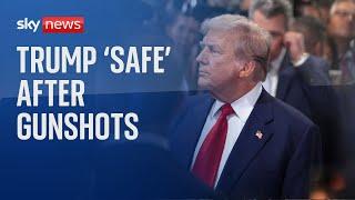 Donald Trump 'safe' after 'gunshots in his vicinity'