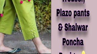 50+Stylish Capri trouser | Plazo pants| Poncha Design#2023