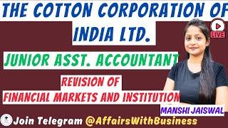 FINANCIALMARKETS AND INSTITUTION || REVISION ll CCI Junior Asst Accounts ll BSPHCL Junior Clerk