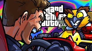 GTA5 Online Funny Moments - Formula One VS Mr. Plow!