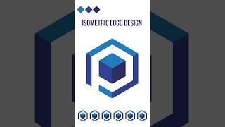 Isometric Logo Design Adobe Illustrator #shorts #ytshorts