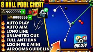 (TUTORIAL!) 8 Ball Pool MOD MENU v56.3.0 Gameplay - VIP Unlimited Money & Aim Lines Anti Ban 2025