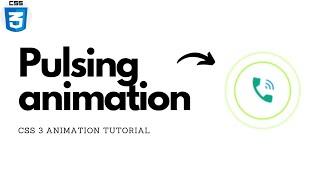 CSS pulse animation | CSS 3 animation tutorial