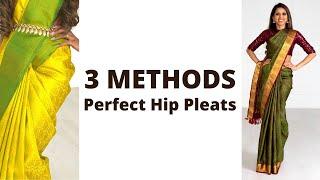 How to PERFECT HIP PLEATS #shorts | How to wear Saree for Beginners | Tia Bhuva