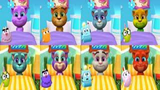 Baby Tom 8 Colors | Purple Vs Green Vs Yellow Vs Blue Vs Rainbow Vs White Vs Red My Talking Tom 2