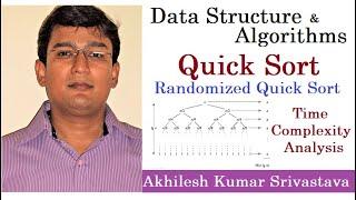 5.2 Quick Sort : How to find Time Complexity in Best Case, Worst Case, Randomized Quick Sort