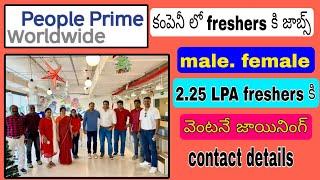 people prime world company recruitment || freshers jobs in Hyderabad