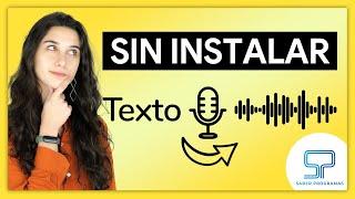 Cómo convertir TEXTO en AUDIO  Pasar Texto a Voz GRATIS