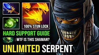 UNLIMITED SERPENT WARD Hard Support Refresher 100% Full Aghanim Perma Stun Shadow Shaman Dota 2
