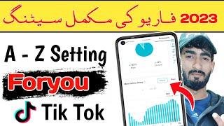 Complete Tiktok foryou setting 2023 | TikTok Account Foryou Setting Kaise Kare | TikTok Foryou 2023