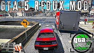 GTA 5 Redux Mod Gameplay | Stunning Car Drive Through Los Santos in Ultra Realistic Graphics