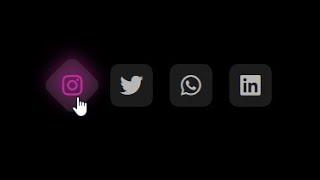 Glowing Social Media Icons Cool Hover Effect using Only HTML & CSS | CSS Amazing Hover Animation