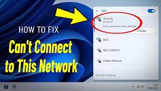 Fix Can't Connect to This Network Windows 11 | How To Solve can't connect to this network Windows11
